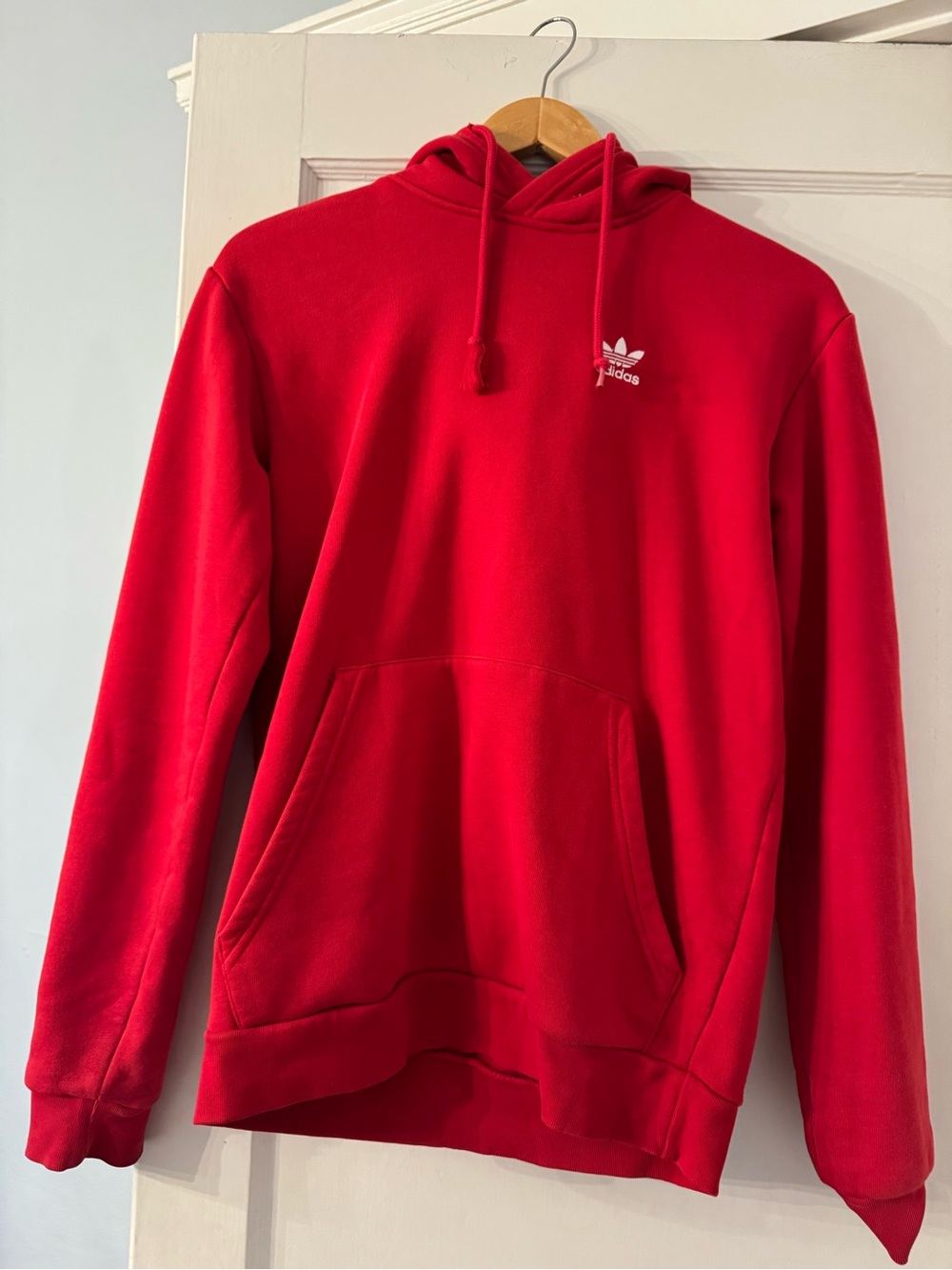 Boys Red Adidas Hoodie Sweatshirt - Classic Pullover size 14